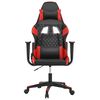 vidaXL Chaise de jeu Noir et rouge Similicuir