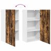 vidaXL Armoire suspendue Ch&ecirc;ne fum&eacute; et Blanc 50 x 31 x 100 cm