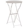 vidaXL Table bistrot Beige Ø50x71 cm Acier revêtu de poudre