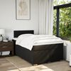 vidaXL Sommier &agrave; lattes de lit avec matelas noir 120x190 cm tissu