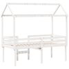 vidaXL Lit haut sans matelas blanc 90x190 cm bois de pin massif