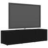 vidaXL Meuble TV Noir 120x34x30 cm Bois d'ing&eacute;nierie