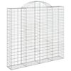 vidaXL Paniers à gabions arqués 4 pcs 200x50x180/200 cm Fer galvanisé
