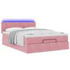 VidaXL Cadre de lit ottoman avec matelas rose 140x200 cm velours