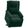 vidaXL Fauteuil de massage Vert fonc&eacute; Velours