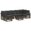 vidaXL Ensemble de canap&eacute; de jardin 8 pc Gris polyrotin