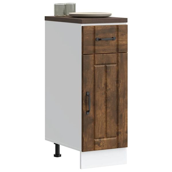 vidaXL Armoire de cuisine Lucca chêne fumé bois ingénierie