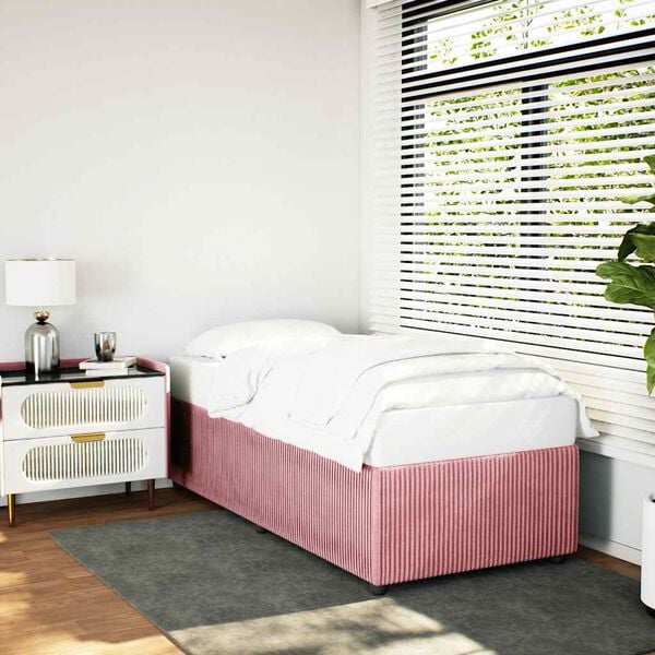 vidaXL Cadre de lit sans matelas rose 90x190 cm velours