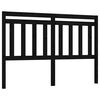 vidaXL T&ecirc;te de lit Noir 166x4x100 cm Bois massif de pin