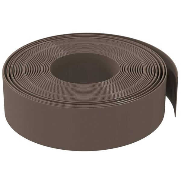 vidaXL Bordures de jardin 5 pcs marron 10 m 15 cm poly&eacute;thyl&egrave;ne