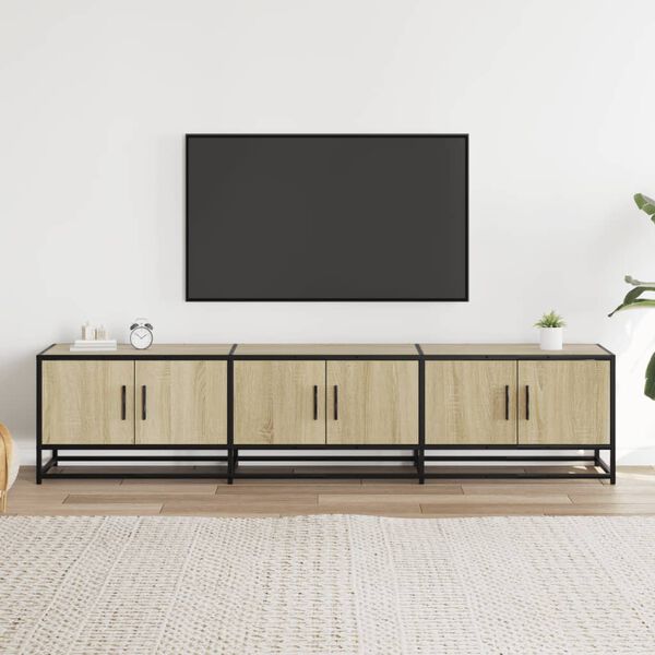 vidaXL Meuble TV chêne sonoma 180x35x41 cm bois d'ingénierie