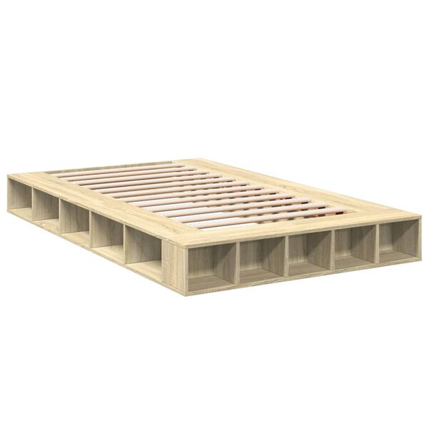 vidaXL Cadre de lit sans matelas ch&ecirc;ne sonoma 120x200 cm