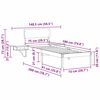 vidaXL Cadre de lit avec tête de lit Marron 75 x 190 cm Pin massif