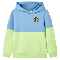 Sweatshirt à capuche pour enfants bleu et jaune tendre 104
