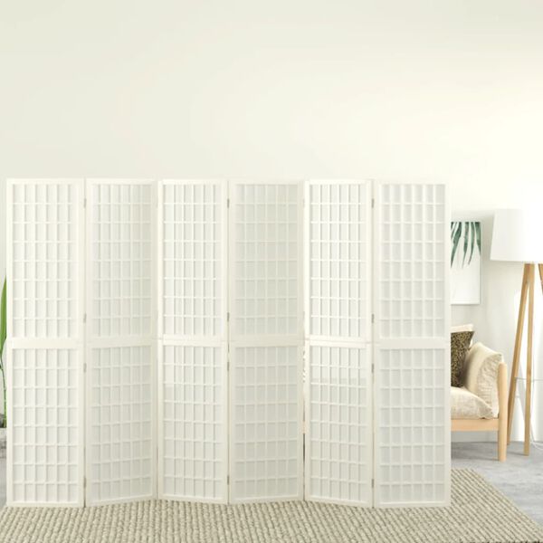 vidaXL Cloison de s&eacute;paration pliable 6 panneaux 240x170 cm Blanc