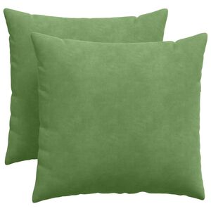 vidaXL Coussins de canap&eacute; 2 pcs Vert clair 50 x 50 cm