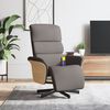 vidaXL Fauteuil inclinable de massage avec repose-pieds taupe tissu