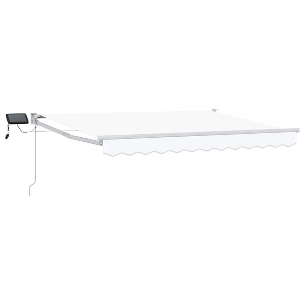 vidaXL Store r&eacute;tractable manuel avec LEDs Blanc 3 x 2,5 m