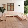 vidaXL Salon de jardin 9 pcs bois de pin massif