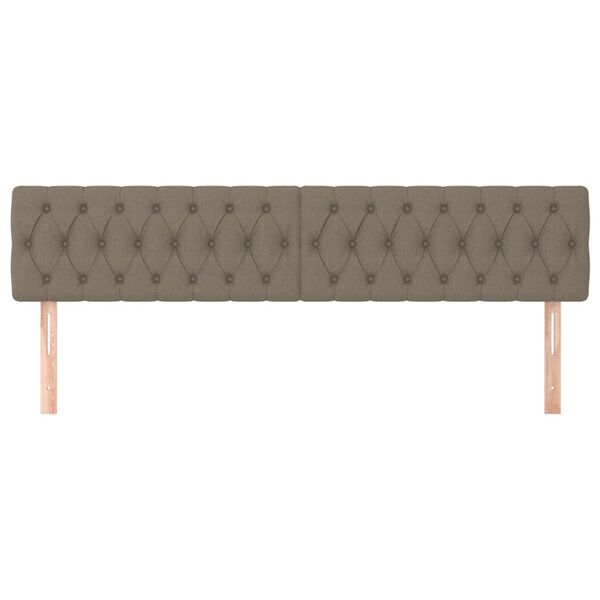 vidaXL T&ecirc;tes de lit Taupe 200x7x78/88 cm Tissu