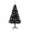 vidaXL Sapin de No&euml;l avec 150 LED avec support Noir 150 cm PVC