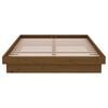 vidaXL Cadre de lit sans matelas marron miel bois massif