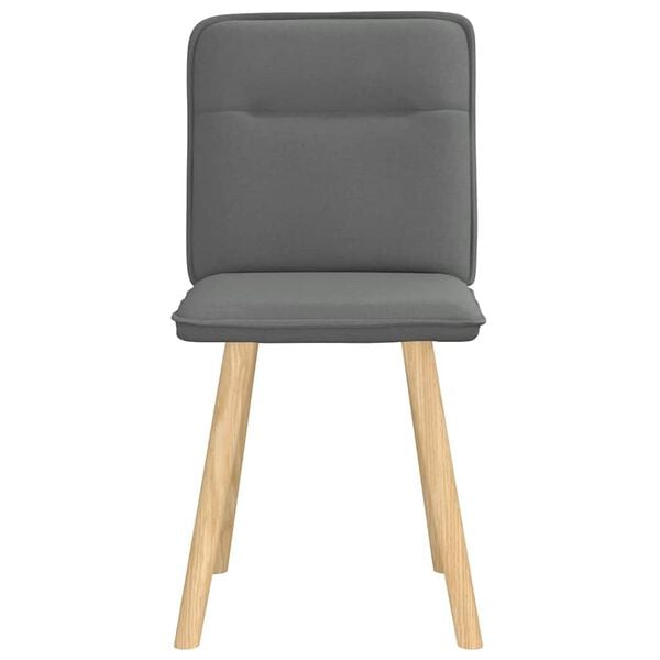 vidaXL Chaises à manger lot de 2 gris foncé tissu