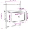 vidaXL Table de chevet murale ch&ecirc;ne sonoma 35x30x51 cm