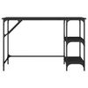 vidaXL Bureau noir 120x50x75 cm m&eacute;tal et bois d'ing&eacute;nierie