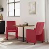 vidaXL Chaises de Salle &agrave; Manger avec Roues 2 pcs Bordeaux Faux cuir