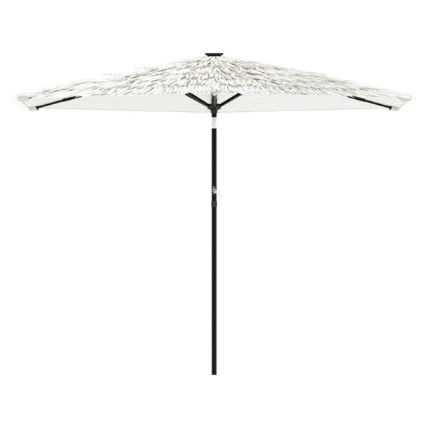 vidaXL Parasol de jardin avec m&acirc;t en acier blanc 288x288x225 cm
