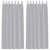 vidaXL Rideau en Voile 2 pcs Gris foncé 225 x 140 cm Polyester