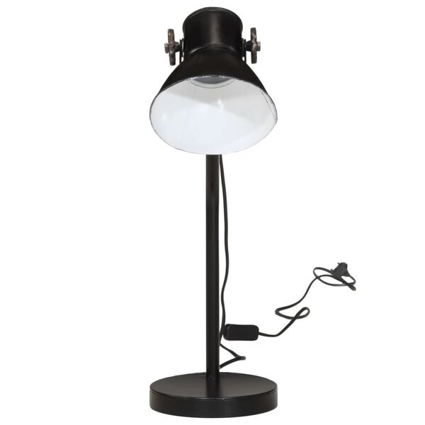 vidaXL Lampe de bureau 25 W noir 17x17x60 cm E27