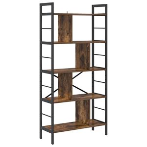 vidaXL &Eacute;tag&egrave;re 9 niveaux 75 x 30 x 156 cm Bois d'ing&eacute;nierie Ch&ecirc;ne fum&eacute;
