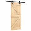 vidaXL Porte coulissante Naturel et noir 85 x 210 cm