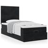 vidaXL Cadre de lit ottoman avec matelas noir 90x200 cm velours