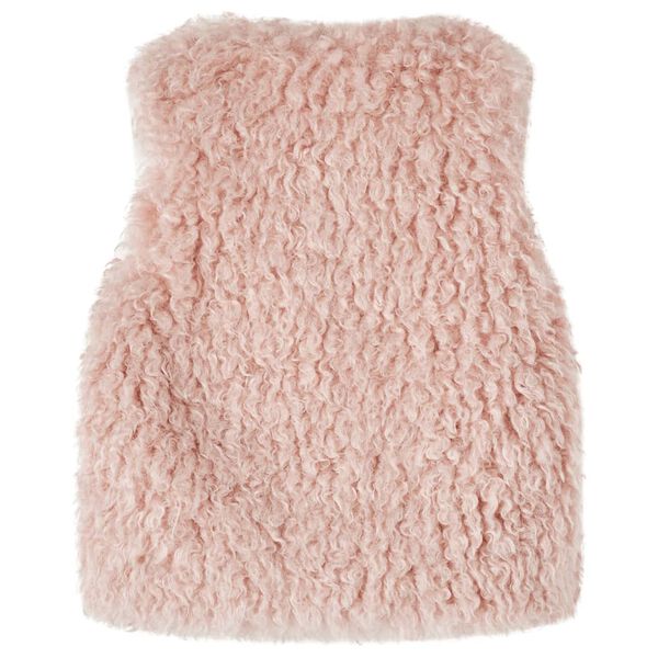 Gilet pour enfants fausse fourrure rose clair 92