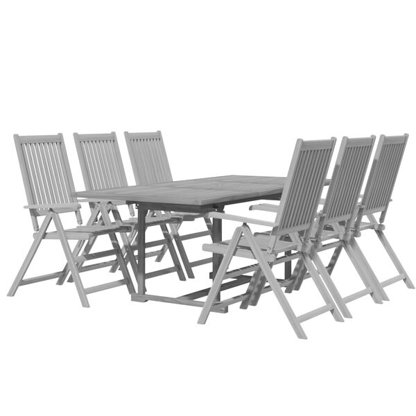 vidaXL Ensemble &agrave; manger de jardin 7 pcs Bois d'acacia massif
