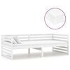 vidaXL Lit de repos avec matelas 90x200 cm Blanc Bois de pin massif