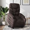 vidaXL Fauteuil inclinable marron fonc&eacute; tissu