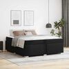 vidaXL Cadre de lit avec matelas Noir 180 x 200 cm tissu