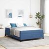vidaXL Cadre de lit avec matelas Bleu 160 x 200 cm tissu