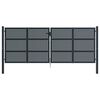 vidaXL Portail de jardin Anthracite 400 x 125 cm Acier