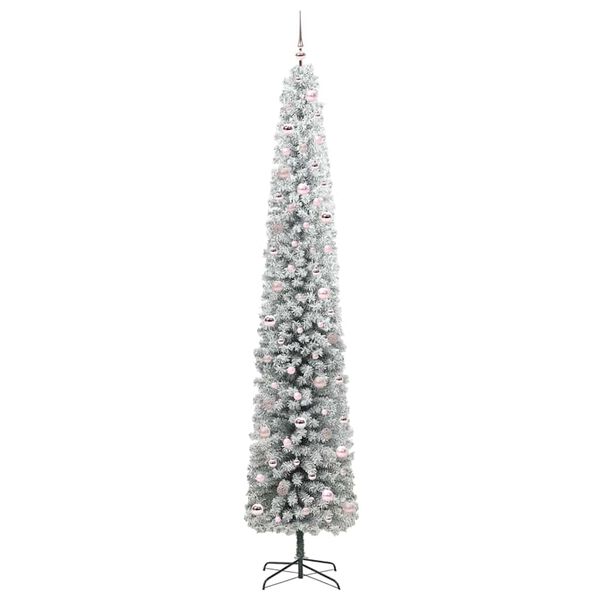 vidaXL Sapin de Noël artificiel Vert 270 cm PVC et acier et plastique