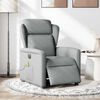 vidaXL Fauteuil de massage inclinable électrique gris clair tissu