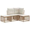 vidaXL Ensemble de canap&eacute;s d'ext&eacute;rieur Naturel Polyester