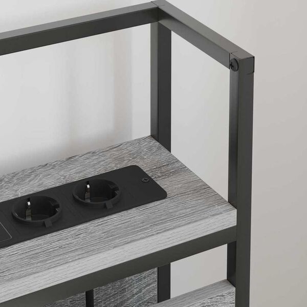 vidaXL T&ecirc;te de lit de rangement Sonoma gris 75 cm Bois d'ing&eacute;nierie