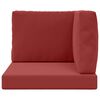 vidaXL Coussin de canap&eacute; d'ext&eacute;rieur 3 pcs Bordeaux Polyester