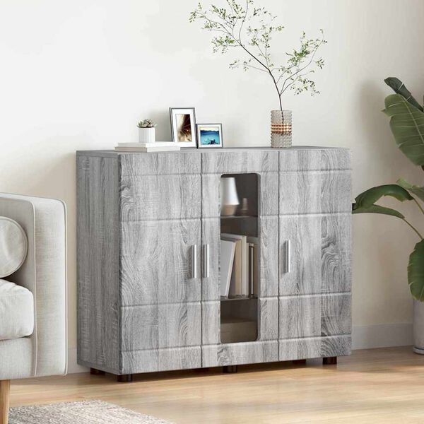 vidaXL Cabinet en Bois avec stockage Gris Sonoma 88,5 x 30,5 x 73 cm