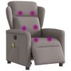 vidaXL Fauteuil de massage inclinable électrique Taupe Tissu